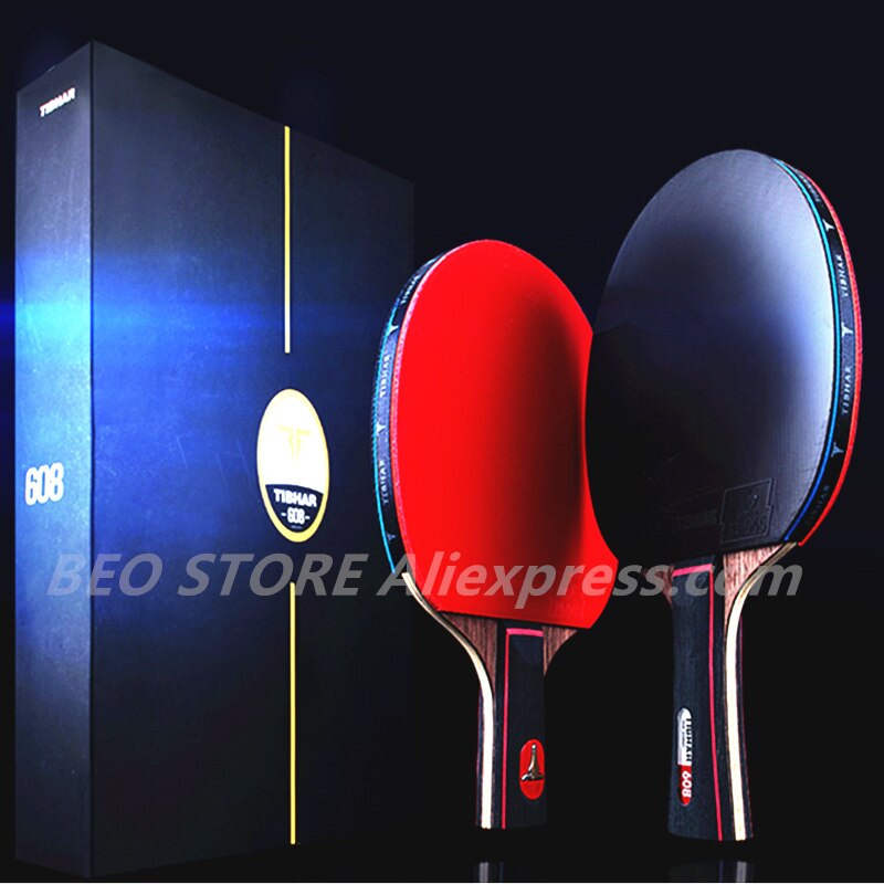 TIBHAR 608 Professional Table Tennis Racket Competition Ping Pong Bat High Sticky Pimples-in Pingpong Paddle with Bag TIBHAR 608 Professional Table Tennis Racket Competition Ping Pong Bat High Sticky Pimples-in Pingpong Paddle with Bag