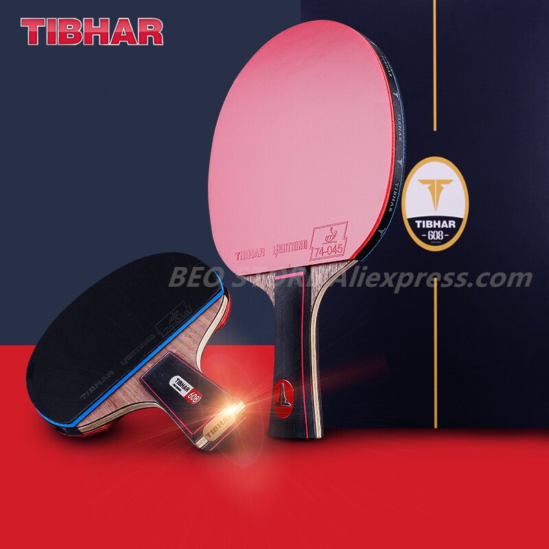 TIBHAR 608 Professional Table Tennis Racket Competition Ping Pong Bat High Sticky Pimples-in Pingpong Paddle with Bag TIBHAR 608 Professional Table Tennis Racket Competition Ping Pong Bat High Sticky Pimples-in Pingpong Paddle with Bag